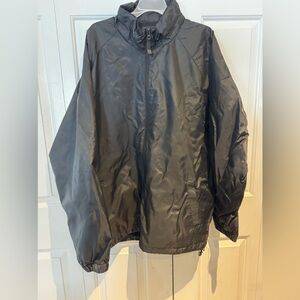 Men's Black Raincoat / Windbreaker Jacket size XXL